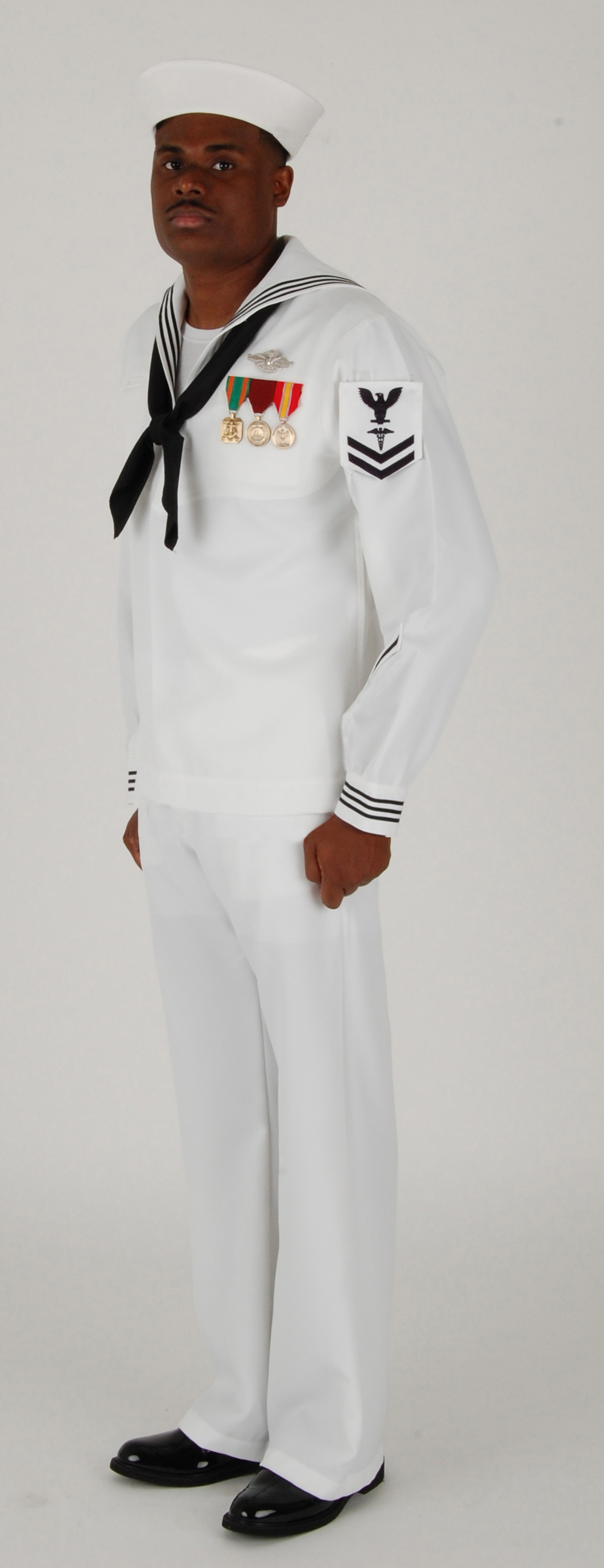Navy Dress White Uniform Medal Placement